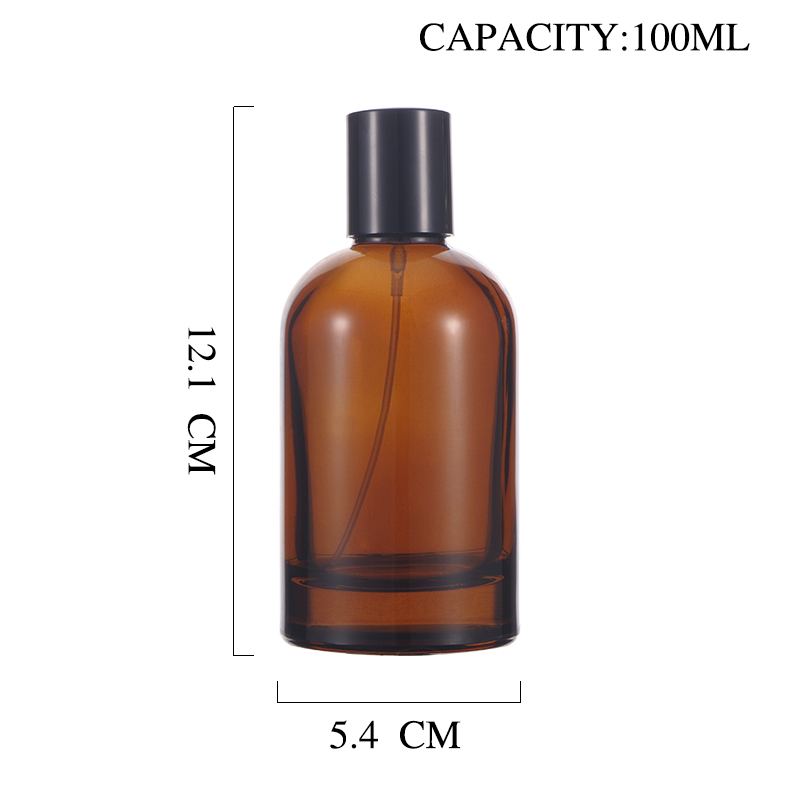 100ml amber round glass perfume bottle