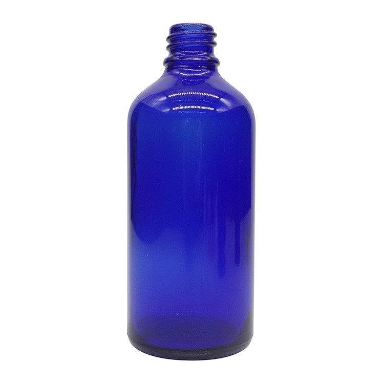 100ml Cobalt Blue Round Glass Dropper Bottles For Essential Oils