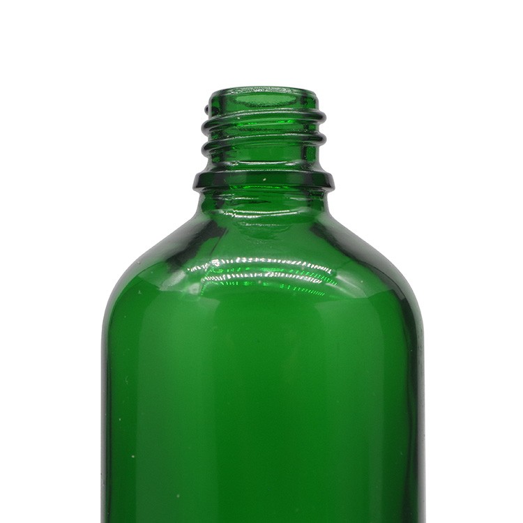 100ml Green Round Glass Dropper Bottles For Essential Oils