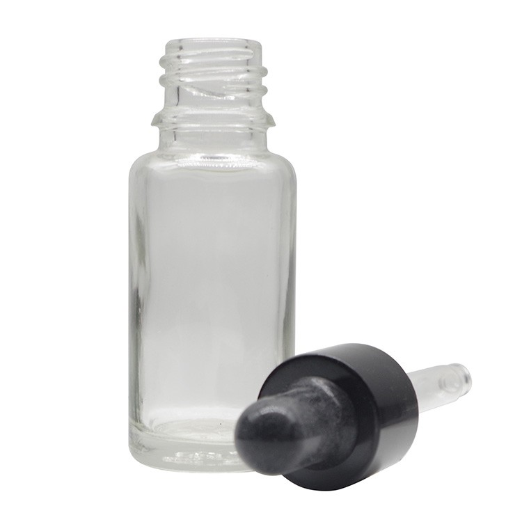 15ml Clear Round Glass Dropper Bottles For Essential Oils