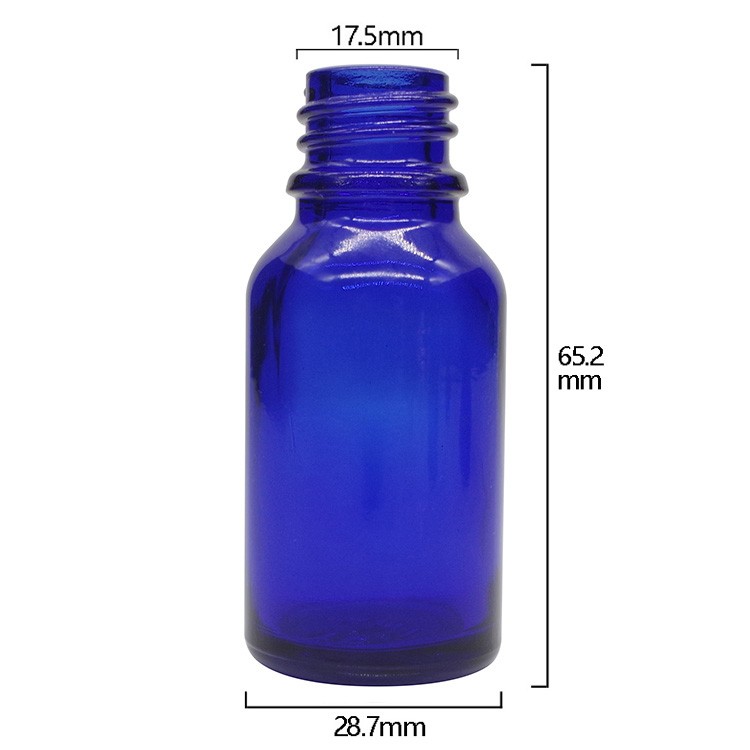 15ml Cobalt Blue Boston Round Glass Bottles