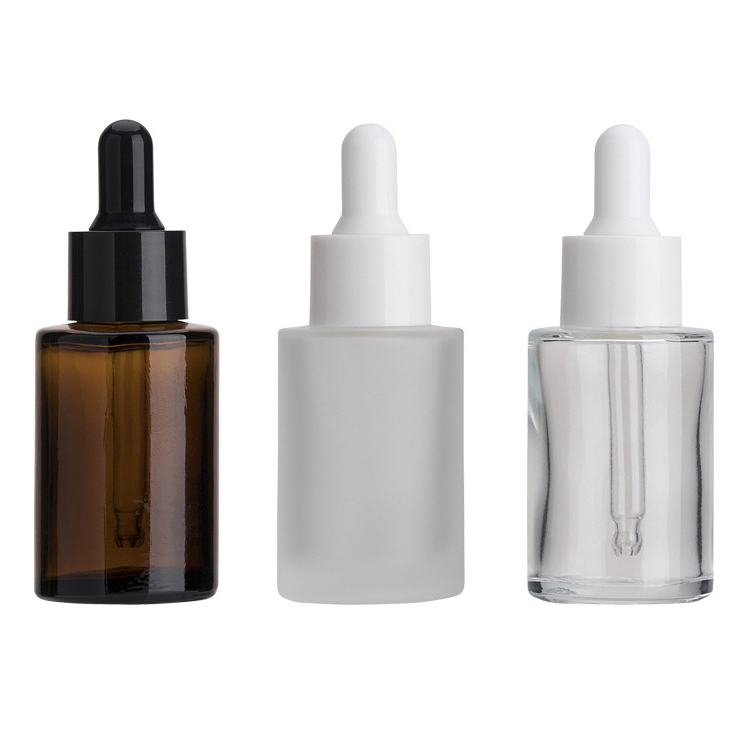 30ml 1oz Frosted Round Dropper Serum Bottles