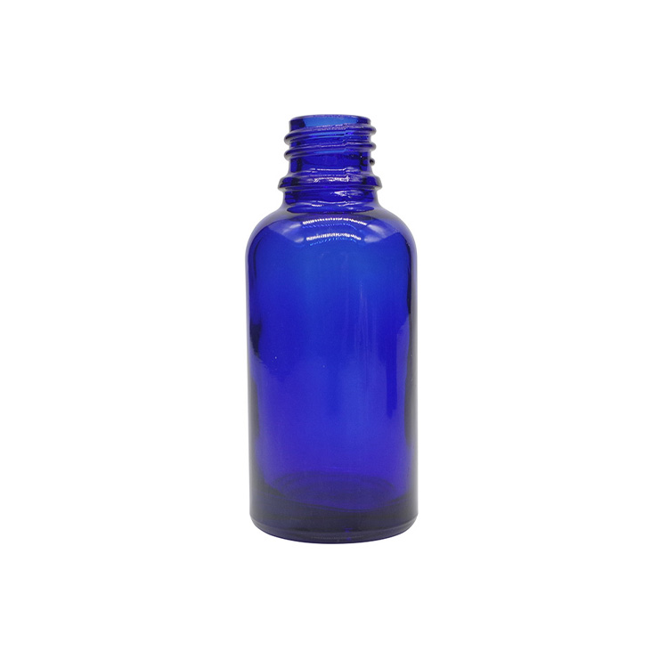 30ml Cobalt Blue Round Glass Dropper Bottles For Essential Oils