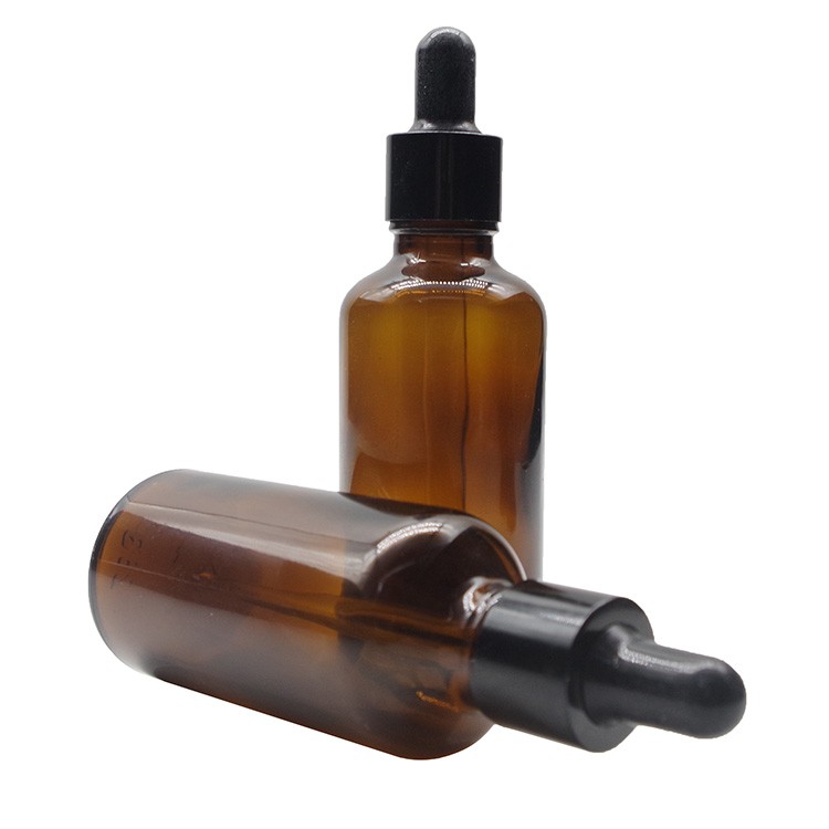 50ml Amber Round Glass Dropper Bottles For Essential Oils