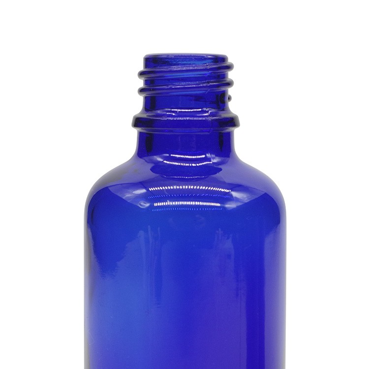 50ml Cobalt Blue Round Glass Dropper Bottles For Essential Oils