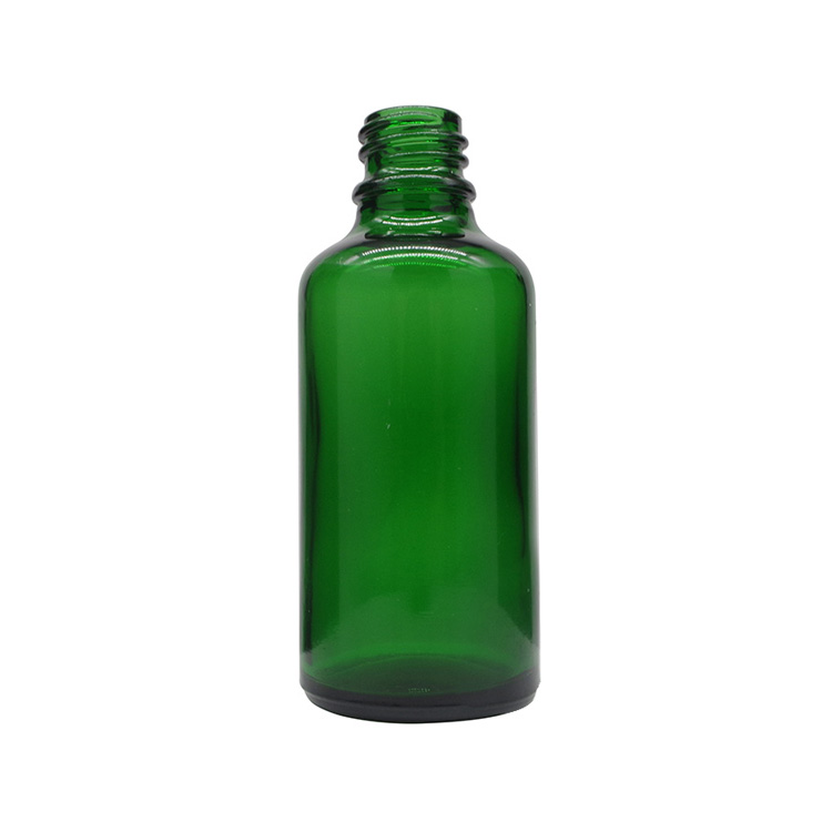 50ml Green Round Glass Dropper Bottles For Essential Oils
