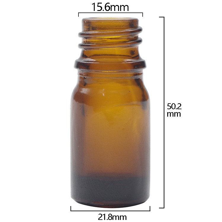 5ml Amber Round Glass Dropper Bottles For Essential Oils